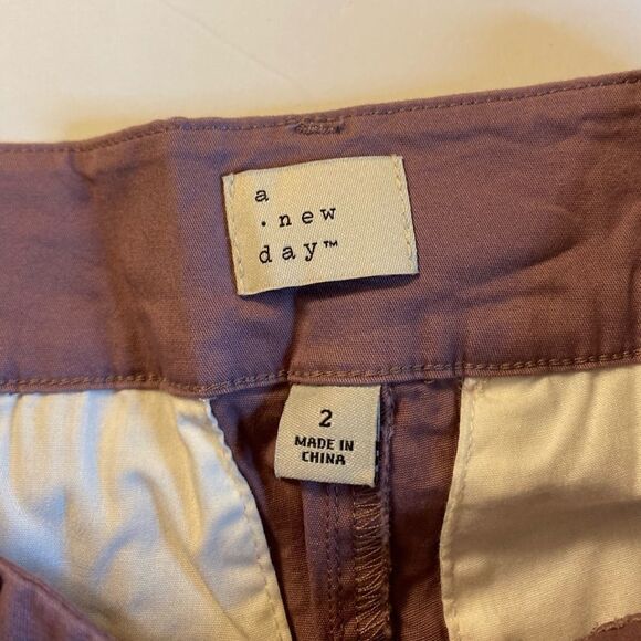 🛍A New Day Ankle Length Pants Lilac High Rise Cuffed Stretch, Pleated, Various - Picture 9 of 12